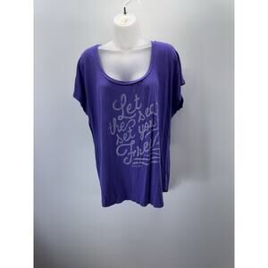 Cariloha Women’s Purple TShirt “Let the Sea Set You Free” Sz 2XL